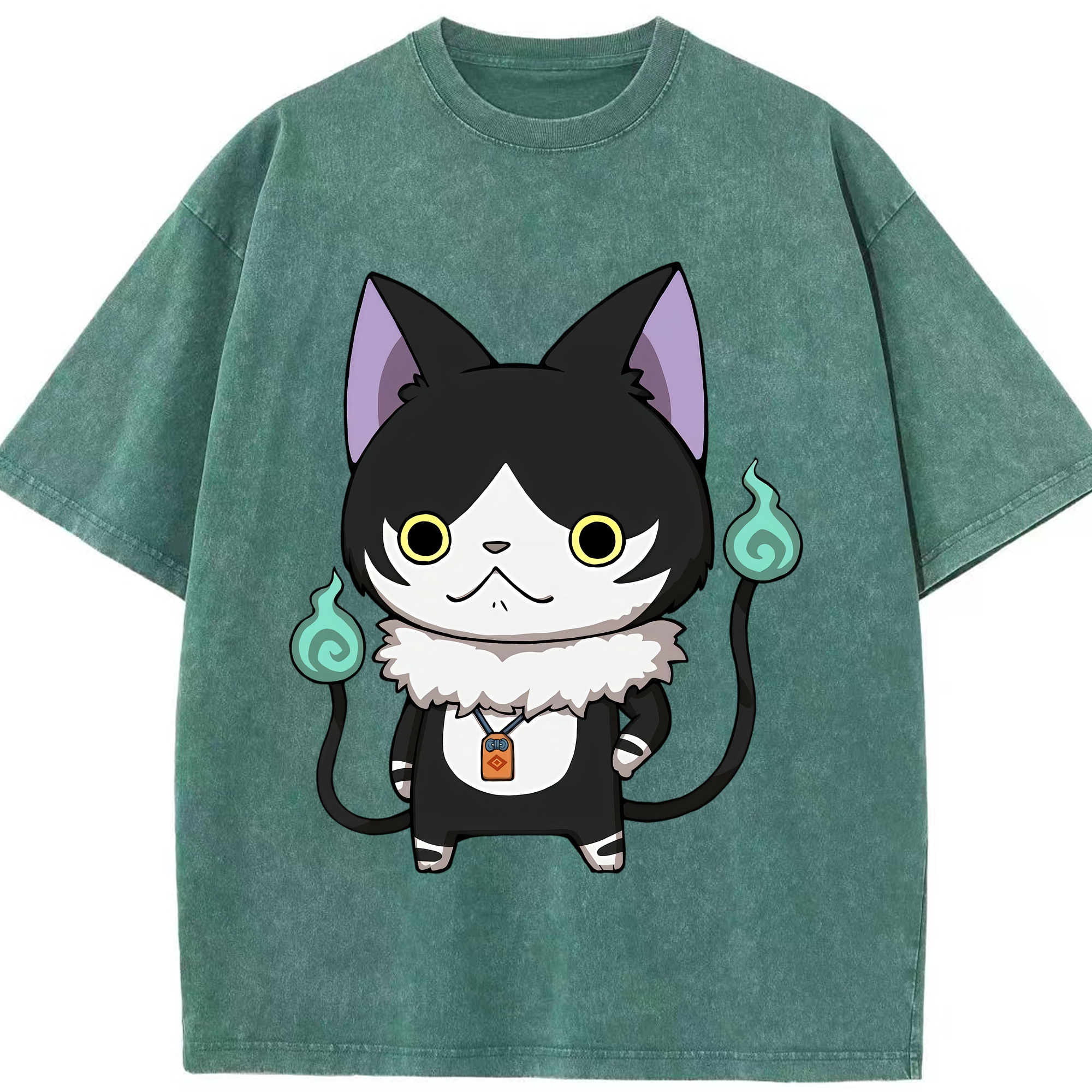 （画像用） 妖怪ウォッチ Yo-kai Watch 綿100% ヴィンテージ風 半袖Tシャツ（フロントプリント）